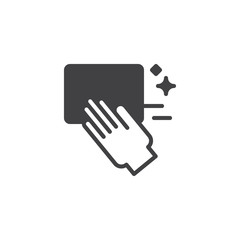 Cleaning hand vector icon. filled flat sign for mobile concept and web design. Washing hand simple solid icon. Symbol, logo illustration. Pixel perfect vector graphics