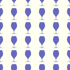 Wineglasses vector illustration on a seamless pattern background