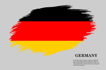 Grunge styled flag. Brush stroke background