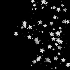 Silver star confetti.