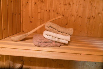 Obraz na płótnie Canvas Wellness in der Sauna