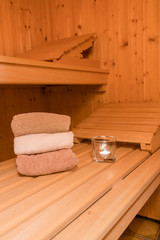 Obraz na płótnie Canvas Wellness in der Sauna