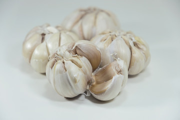 Close up sliced garlic, garlic clove.Concept of healthy food.