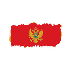 montenegro flag, vector illustration