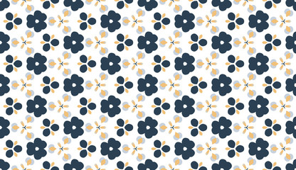 Retro geometric pattern in repeat. Fabric print. Seamless background, mosaic ornament, vintage style.
