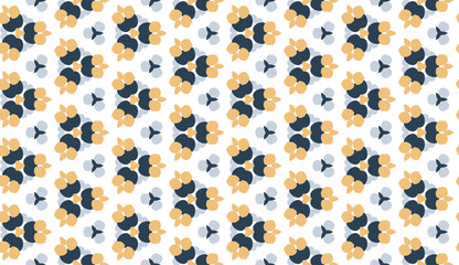 Retro geometric pattern in repeat. Fabric print. Seamless background, mosaic ornament, vintage style.