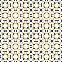 Retro geometric pattern in repeat. Fabric print. Seamless background, mosaic ornament, vintage style.