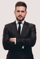 portrait of a serious businessman