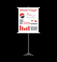 Business Presentation on Roll-up. Template. Charts and diagrams