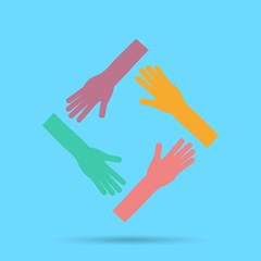 hands connecting icon