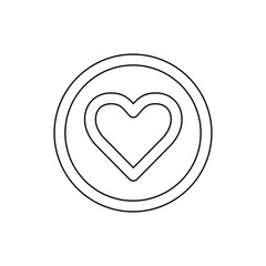 Heart vector icon, Love symbol. Valentine's Day sign, emblem isolated on white background, Flat style for graphic and web design