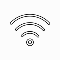 Wireless and  WIFI icon or sign for remote internet access. Podcast vector symbol.