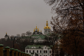 Fototapeta na wymiar View on a buildings of the Kiev Pechersk Lavra