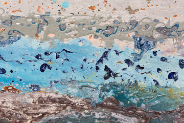 Fototapeta na wymiar Original oil painting on canvas - sea waves. Abstract painting.