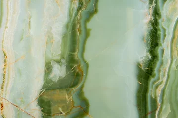 Foto op Canvas Mooie groene onyxtextuur met contrastoppervlak. © Dmytro Synelnychenko