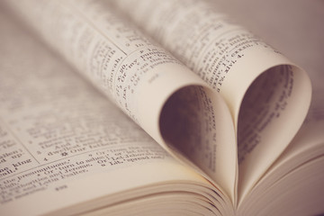 God is love concept of bible with heart