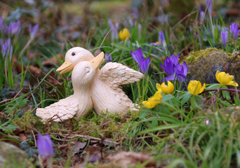 gartendeko im frühling