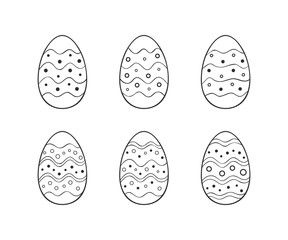 Easter eggs icons. Vector illustration