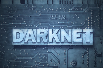 Obraz premium darknet word - pc blue