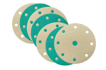 Sandpaper isolated on a white background. Top view.