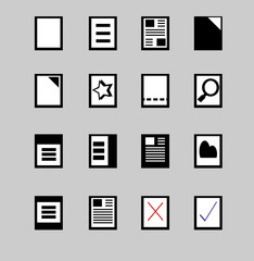 Set of paper and file document  illustration.