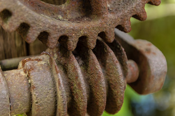 rostiges Schneckengetriebe