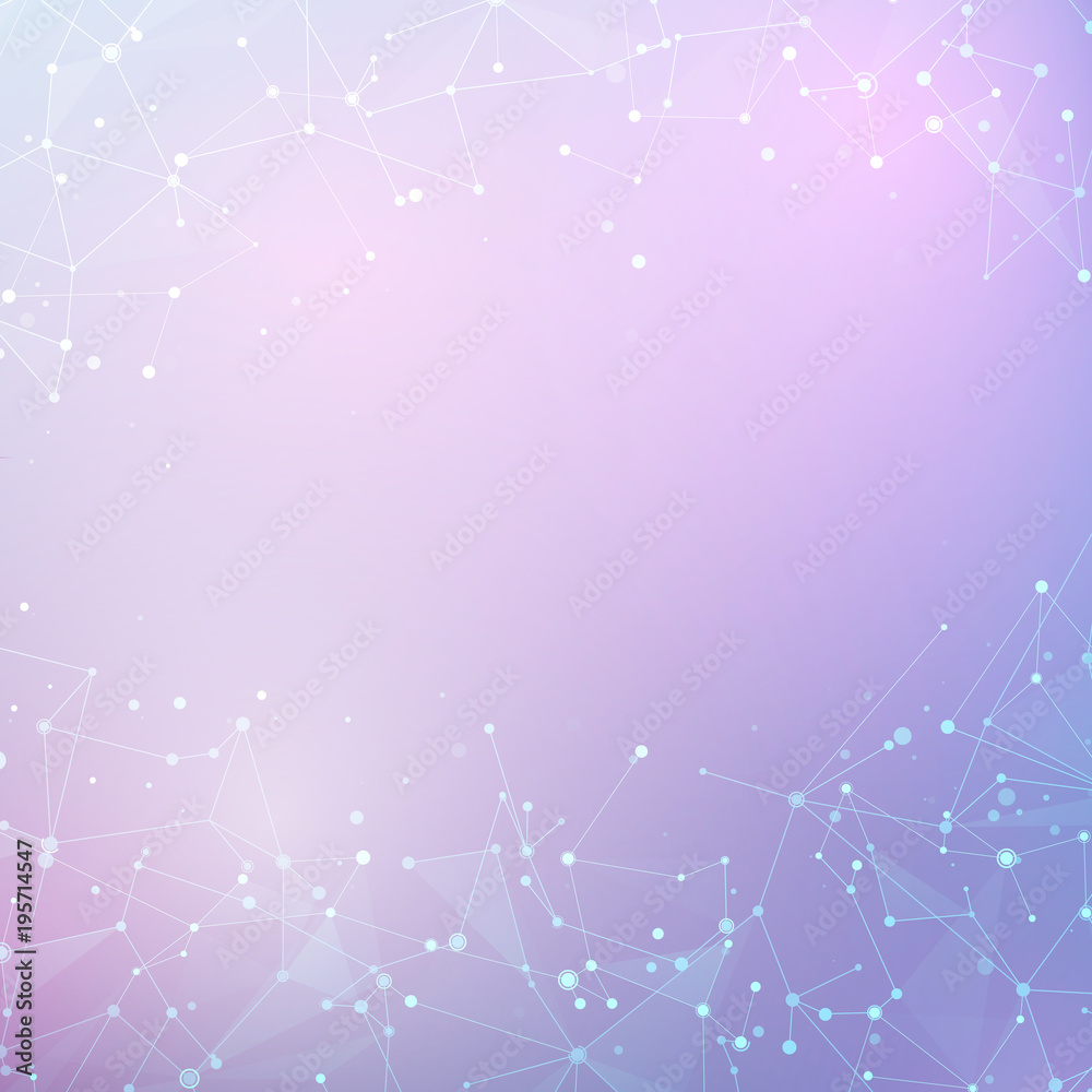 Poster abstract low poly technology vector background. node and connection structure. data science backgrou