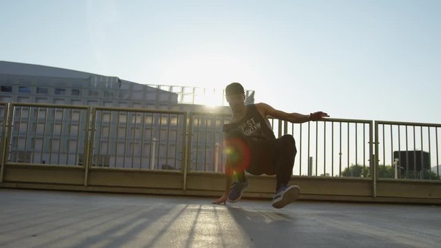 B-boy performance outdoors