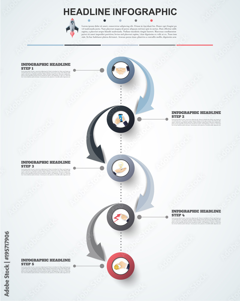 Wall mural abstract infographics number options template. vector illustration. can be used for workflow layout,