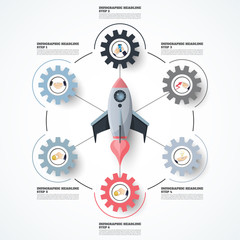 Abstract infographics number options template. Vector illustration. Can be used for workflow layout, diagram, business step option, banner, web design.