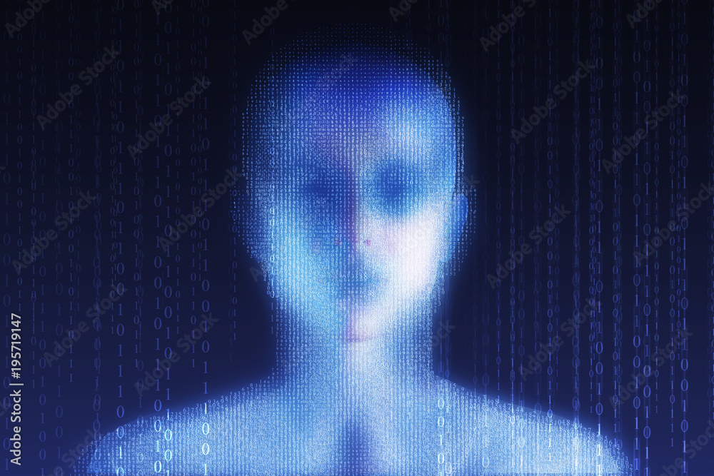 Poster Computing, cyberspace and programming background