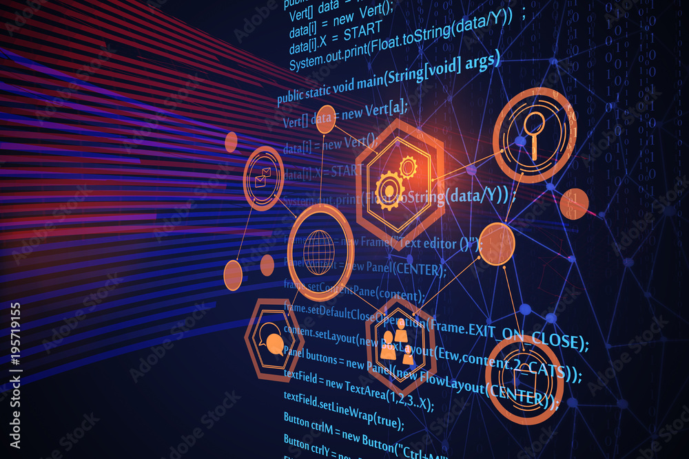 Poster futuristic html background