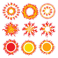 Set of round fire framework.