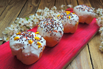 Easter cupcakes and a cherry twig