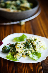 omelette with Brussels sprouts