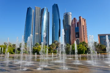 Cercles muraux Abu Dhabi Skyscrapers of Abu-Dhabi, UAE