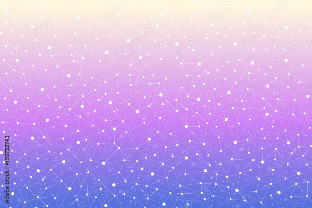 Aufkleber Graphic abstract background communication. Geometric scientific pattern with compounds. Minimal array lines and dots. Digital data visualization. Scientific illustration for your design