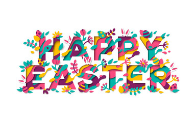 Easter greeting card typography