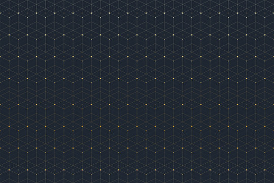 Geometric seamless pattern with connected line and dots. Graphic background connectivity. Modern stylish polygonal backdrop for your design, illustration, raster image.