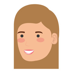 Fototapeta premium beautiful woman head avatar character vector illustration design