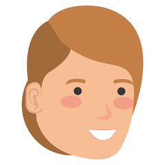 beautiful woman head avatar character vector illustration design