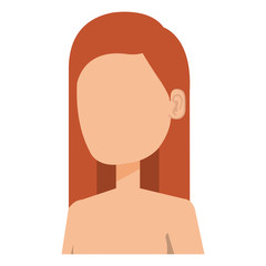 beautiful woman shirtless avatar character vector illustration design