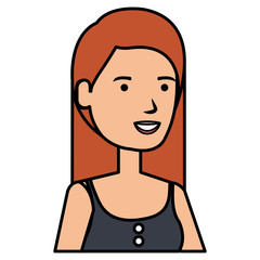 beautiful woman avatar character vector illustration design