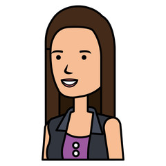beautiful woman avatar character vector illustration design