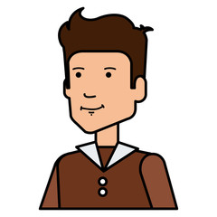 young man avatar character vector illustration design