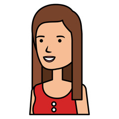 beautiful woman avatar character vector illustration design