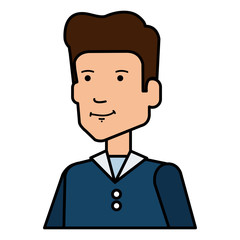 young man avatar character vector illustration design