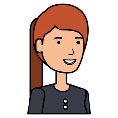 beautiful woman avatar character vector illustration design