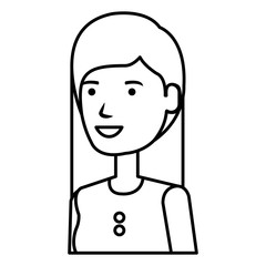 beautiful woman avatar character vector illustration design