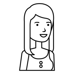 beautiful woman avatar character vector illustration design